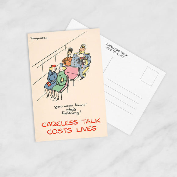 POSTCARD (Pack of 10): 'You Never Know Who's Listening!' ML0003
