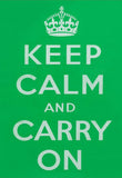 POSTCARD (Pack of 10): Keep Calm and Carry On - Green. ML0089