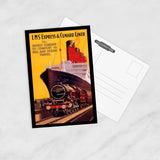 POSTCARD (Pack of 10): LMS Express & Cunard Liner. ML0057