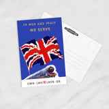 POSTCARD (Pack of 10): In War And Peace We Serve. ML0060
