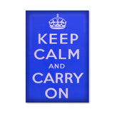 MAGNET (Pack of 10): Keep Calm And Carry On - Blue. ML0107