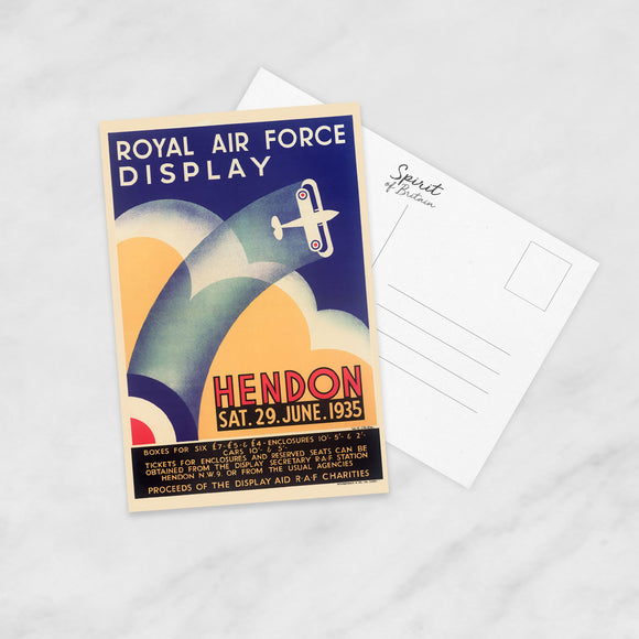 POSTCARD (Pack of 10): Royal Air Force Display Hendon - 29 June. ML0095