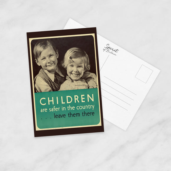 POSTCARD (Pack of 10): ‘Children Are Safer In The Country'. ML0093