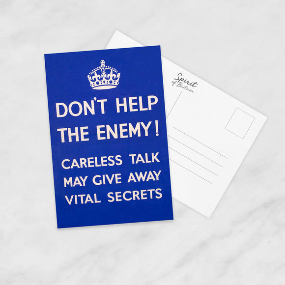 POSTCARD (Pack of 10): Don't Help The Enemy! ML0103