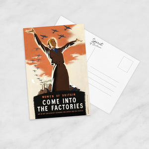 POSTCARD (Pack of 10): Come Into The Factories. GLMY230
