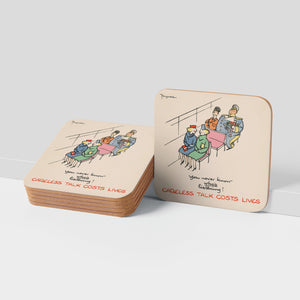 COASTER (Pack of 10): 'You Never Know Who's Listening!' ML0011