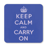 COASTER (Pack of 10): Keep Calm And Carry On - Blue. ML0125