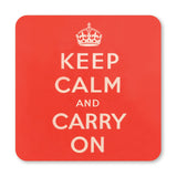COASTER (Pack of 10): Keep Calm And Carry On - Red. ML0126
