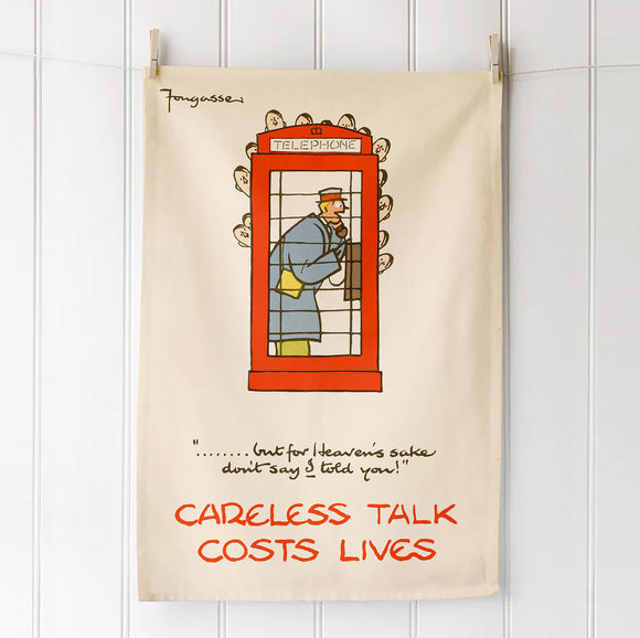 COTTON TEA TOWEL: 'But For Heaven's Sake Don't Say I Told You!'