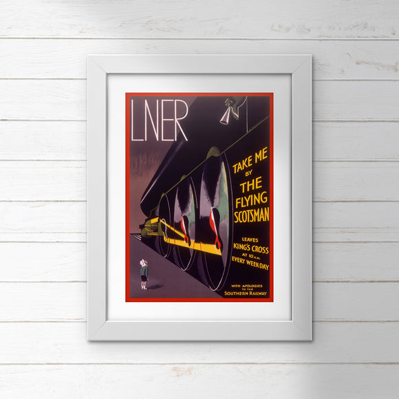 POSTER (Pack of 10): Take Me By The Flying Scotsman. ML0086