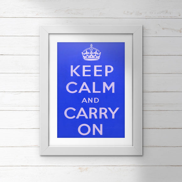 POSTER (Pack of 10): Keep Calm And Carry On - Blue. ML0129