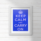 POSTER (Pack of 10): Keep Calm And Carry On - Blue. ML0129