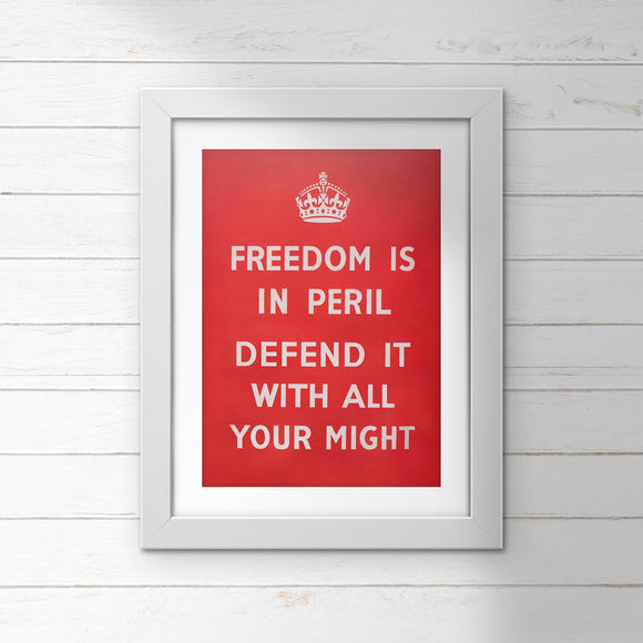 POSTER (Pack of 10): Freedom Is In Peril. ML0142