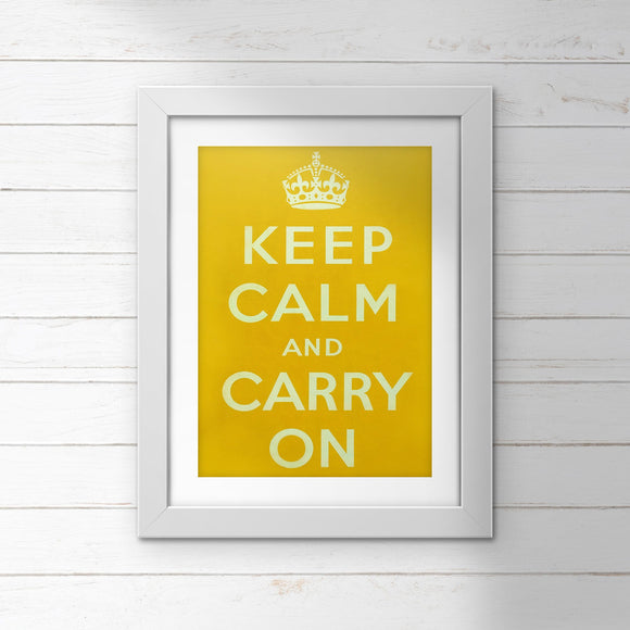 POSTER (Pack of 10): Keep Calm And Carry On - Yellow. ML0128